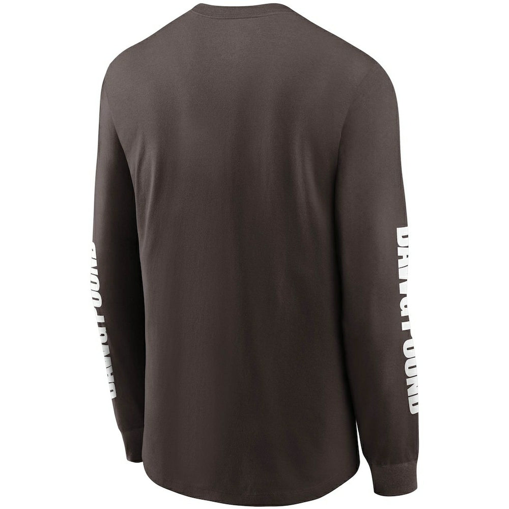 Cleveland Browns Split Local Long Sleeve T-Shirt - Brown - Nike