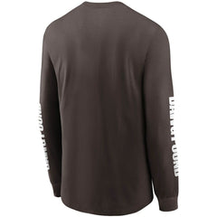 Cleveland Browns Split Local Long Sleeve T-Shirt - Brown - Nike