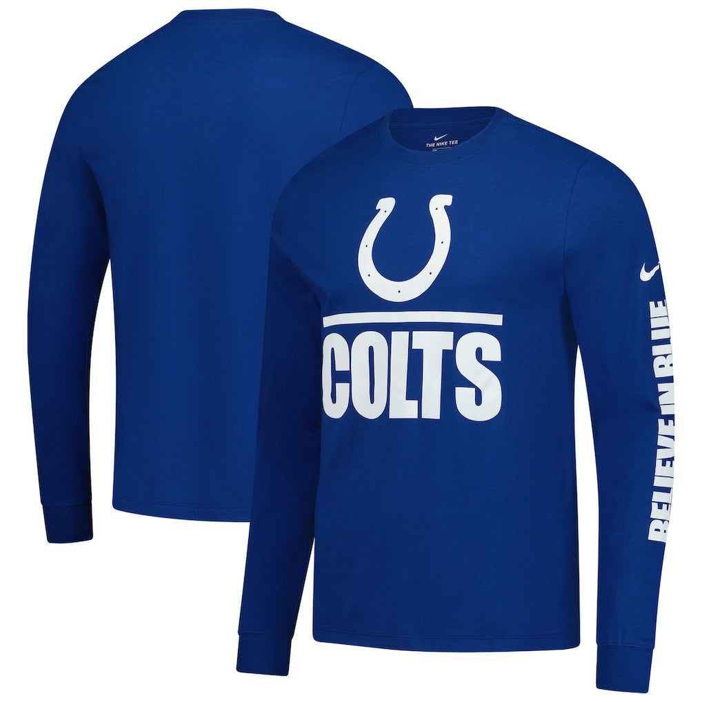 Indianapolis Colts Split Local Long Sleeve T-Shirt - Royal - Nike