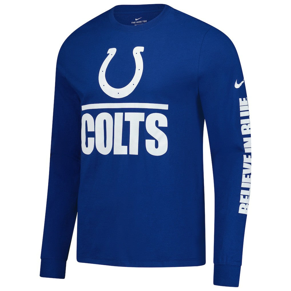 Indianapolis Colts Split Local Long Sleeve T-Shirt - Royal - Nike