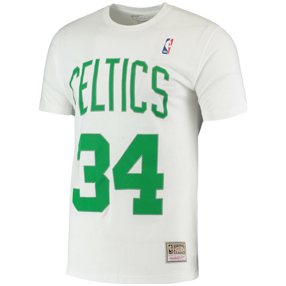 Mitchell & Ness Paul Pierce Boston Celtics Hardwood Classics Stitch Name & Number T-Shirt White
