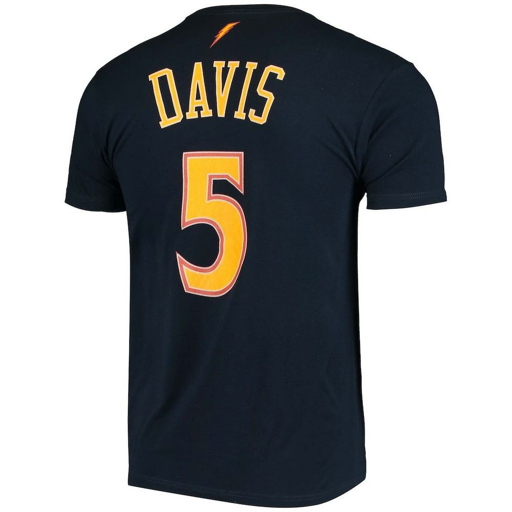 Mitchell & Ness Baron Davis Golden State Warriors Hardwood Classics Stitch Name & Number T-Shirt Navy