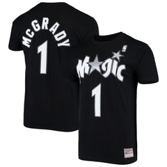 Mitchell & Ness Tracy McGrady Orlando Magic Hardwood Classics Stitch Name & Number T-Shirt Black