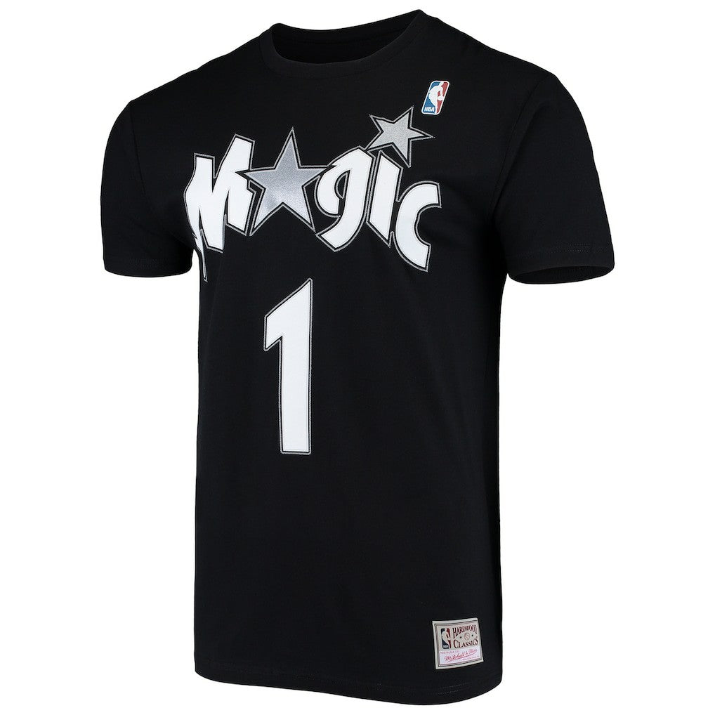 Mitchell & Ness Tracy McGrady Orlando Magic Hardwood Classics Stitch Name & Number T-Shirt Black