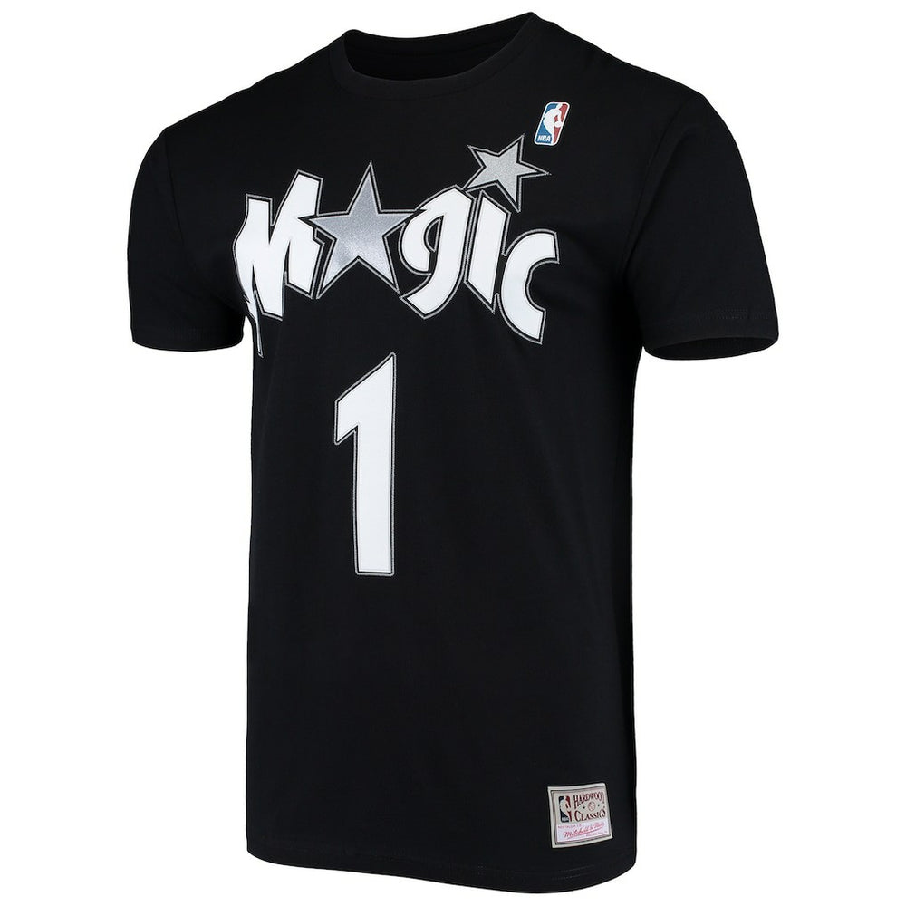 Mitchell & Ness Tracy McGrady Orlando Magic Hardwood Classics Stitch Name & Number T-Shirt Black
