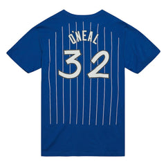 Mitchell & Ness Shaquille O'Neal Orlando Magic Hardwood Classics Stitch Name & Number T-Shirt Blue