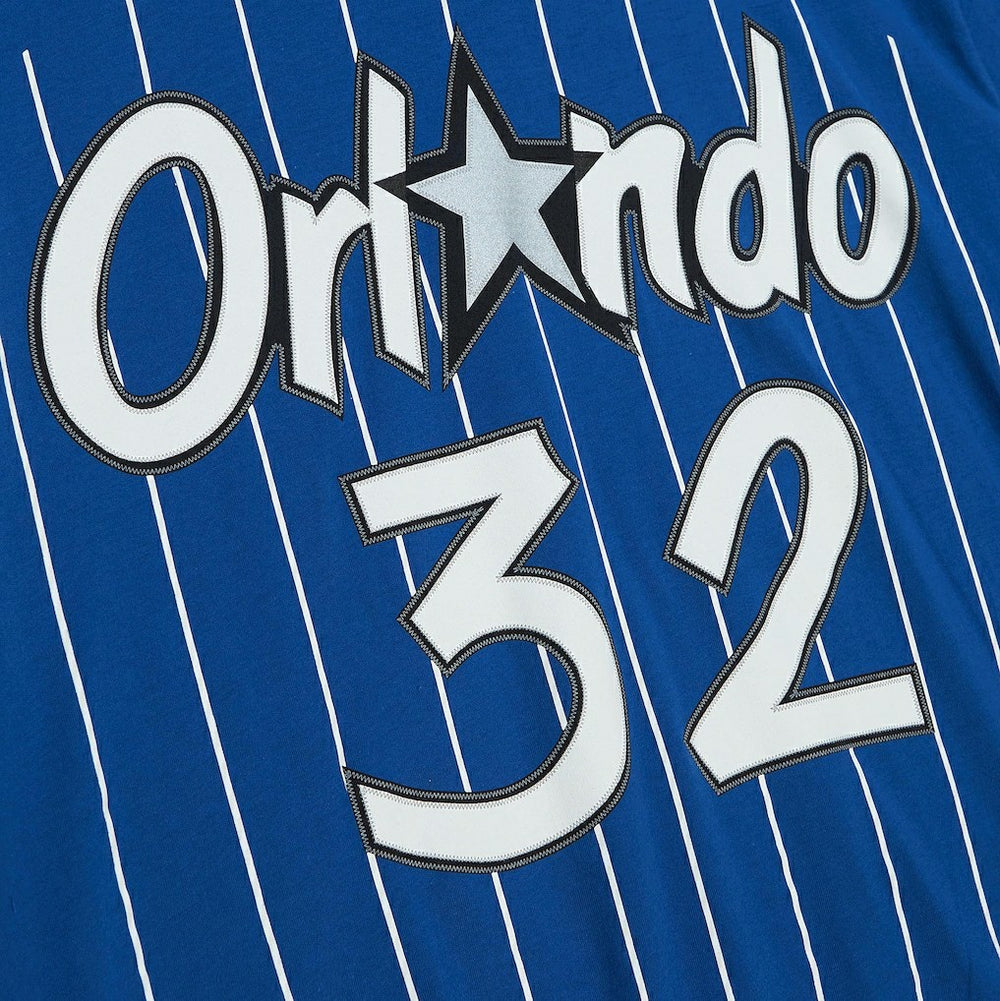 Mitchell & Ness Shaquille O'Neal Orlando Magic Hardwood Classics Stitch Name & Number T-Shirt Blue