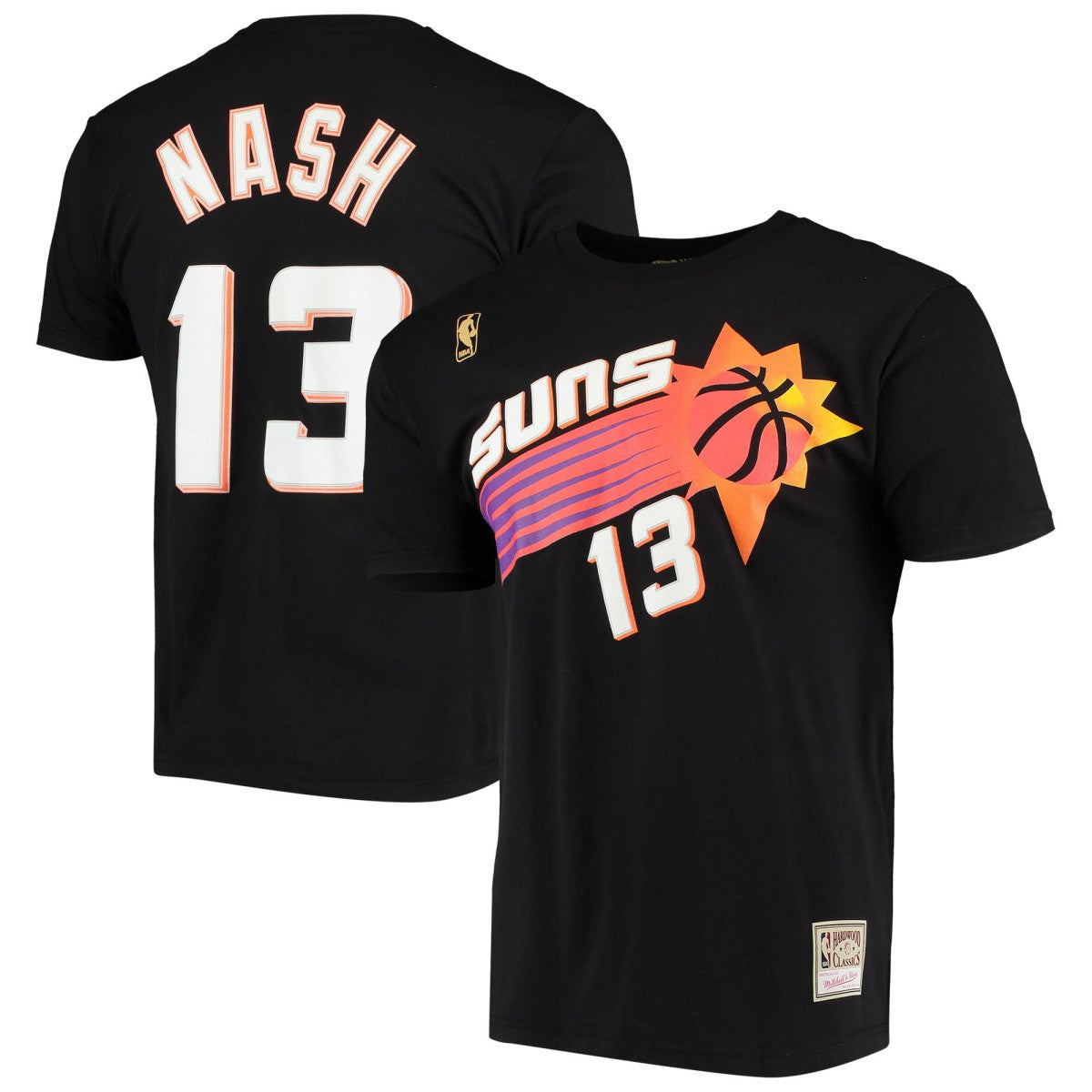 Mitchell & Ness Steve Nash Phoenix Suns Hardwood Classics Stitch Name & Number T-Shirt Black