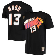 Mitchell & Ness Steve Nash Phoenix Suns Hardwood Classics Stitch Name & Number T-Shirt Black