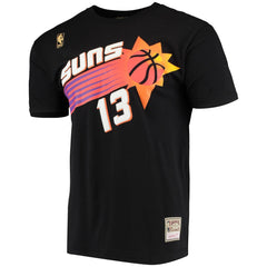 Mitchell & Ness Steve Nash Phoenix Suns Hardwood Classics Stitch Name & Number T-Shirt Black