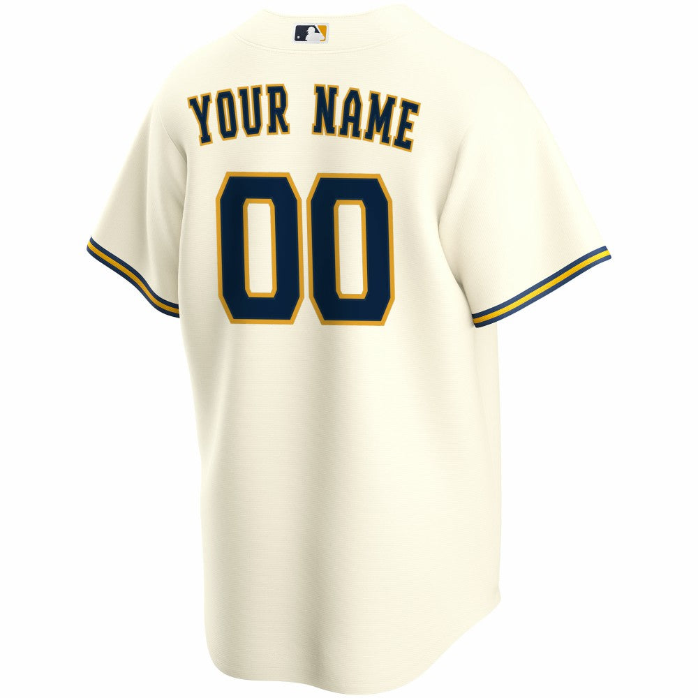 Milwaukee Brewers Nike Home Replica Custom Jersey for sale