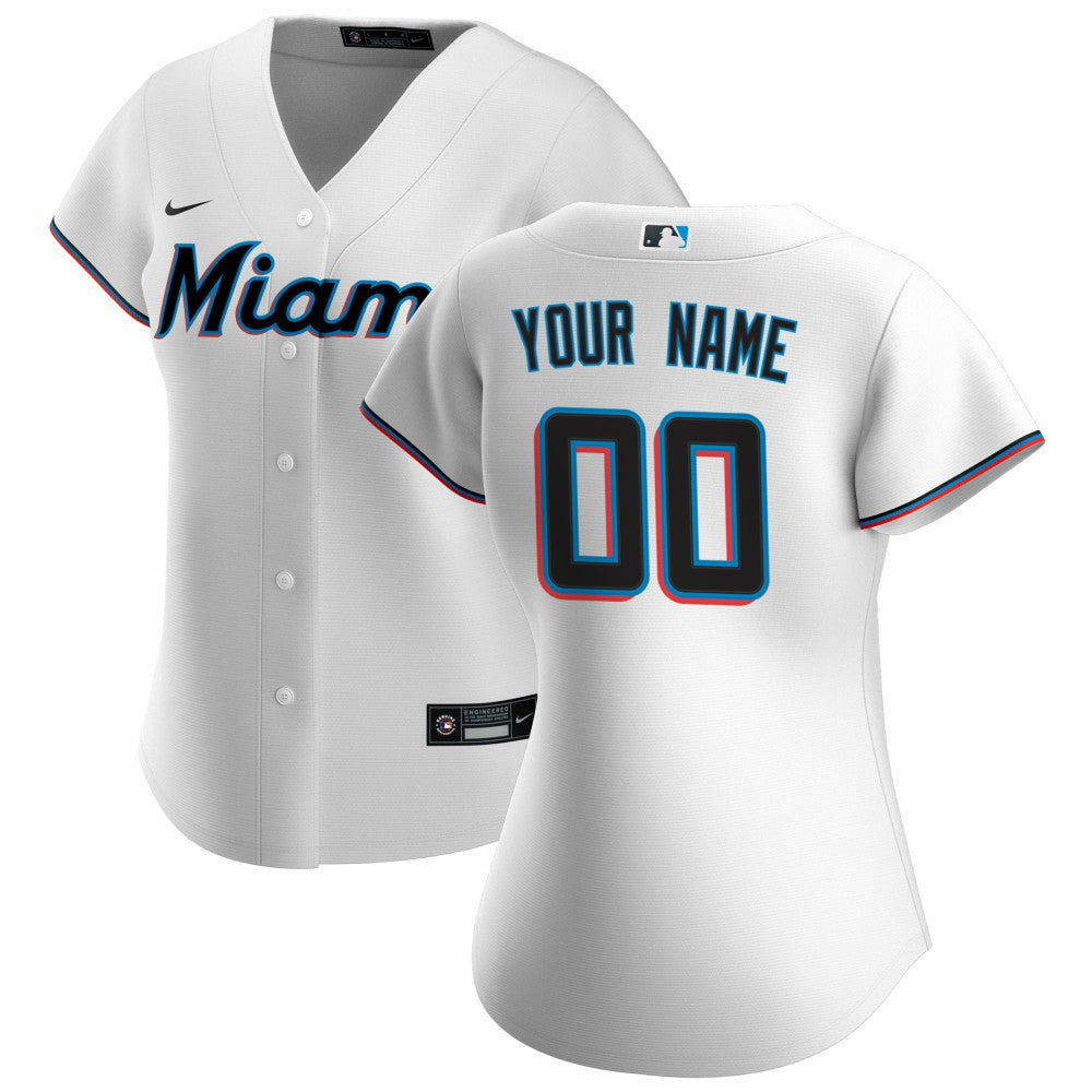 Miami Marlins Nike Women's Home Replica Custom Jersey for sale
