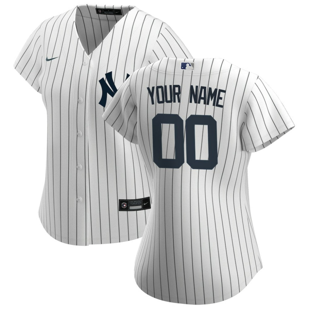 New York Yankees Nike Women's Home Replica Custom Jersey Sale