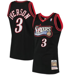 Mitchell & Ness Allen Iverson Philadelphia 76ers 1997/98 Hardwood Classics Authentic Jersey Black