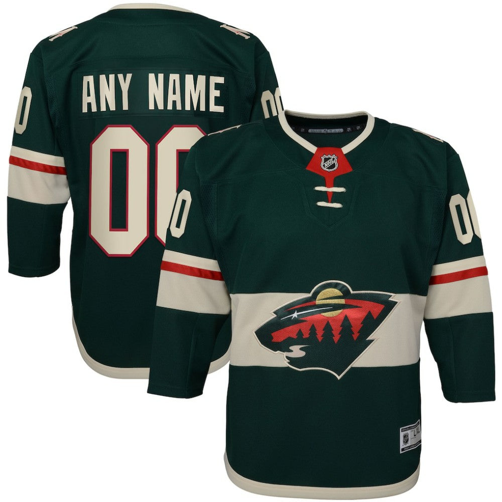 Minnesota Wild Youth Home Premier Custom Jersey - Green | NHL discount