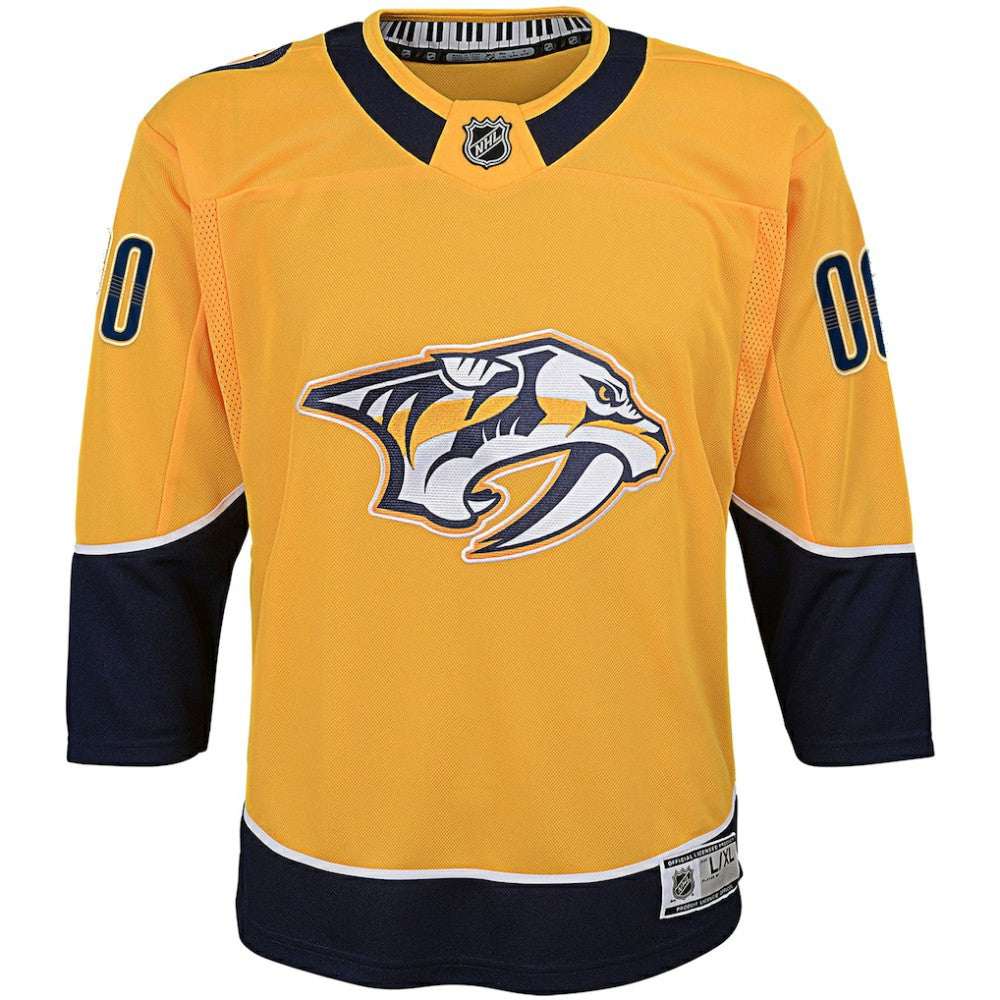 Nashville Predators Youth Home Premier Custom Jersey - Yellow | NHL on sale