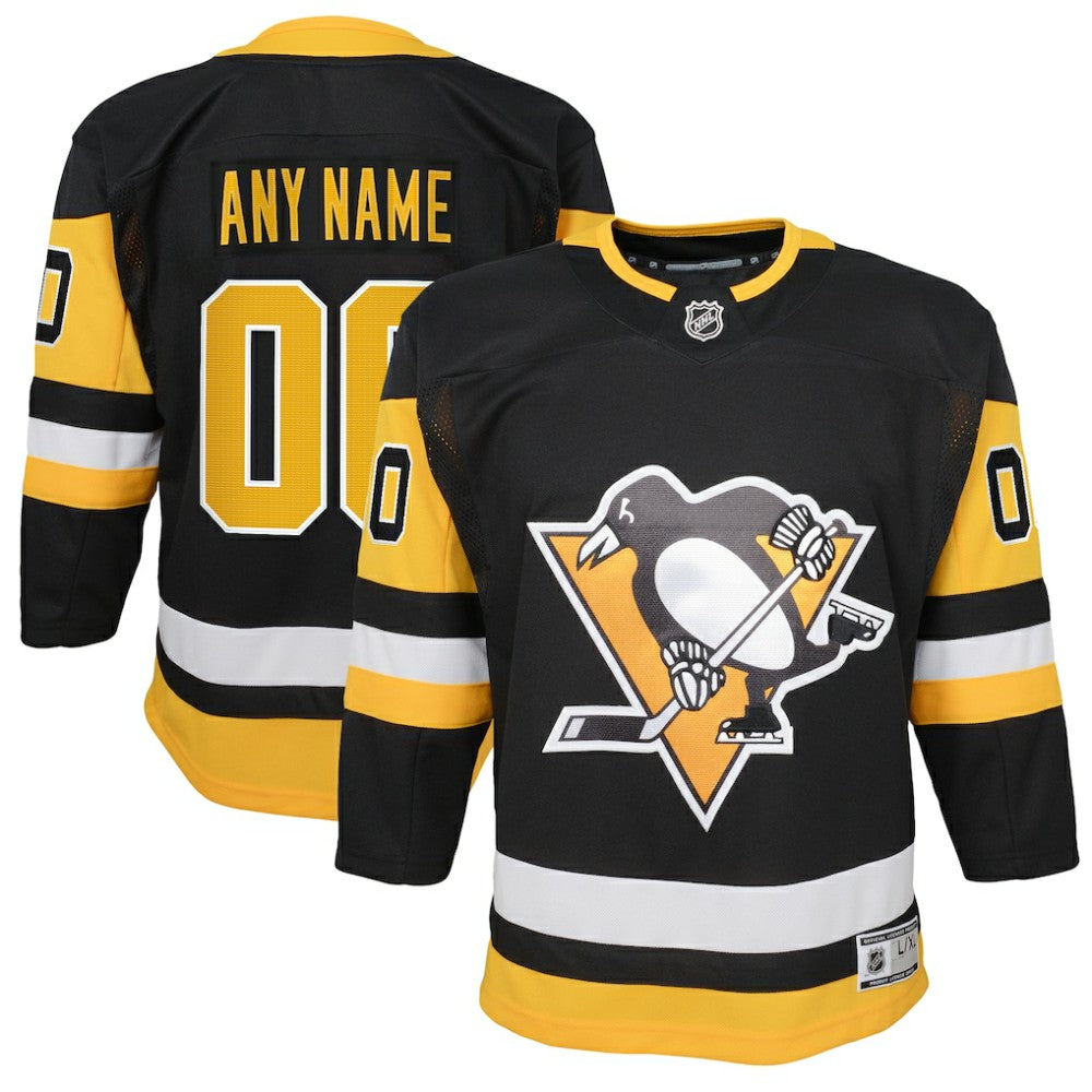 Pittsburgh Penguins Youth Home Premier Custom Jersey - Black | NHL discount