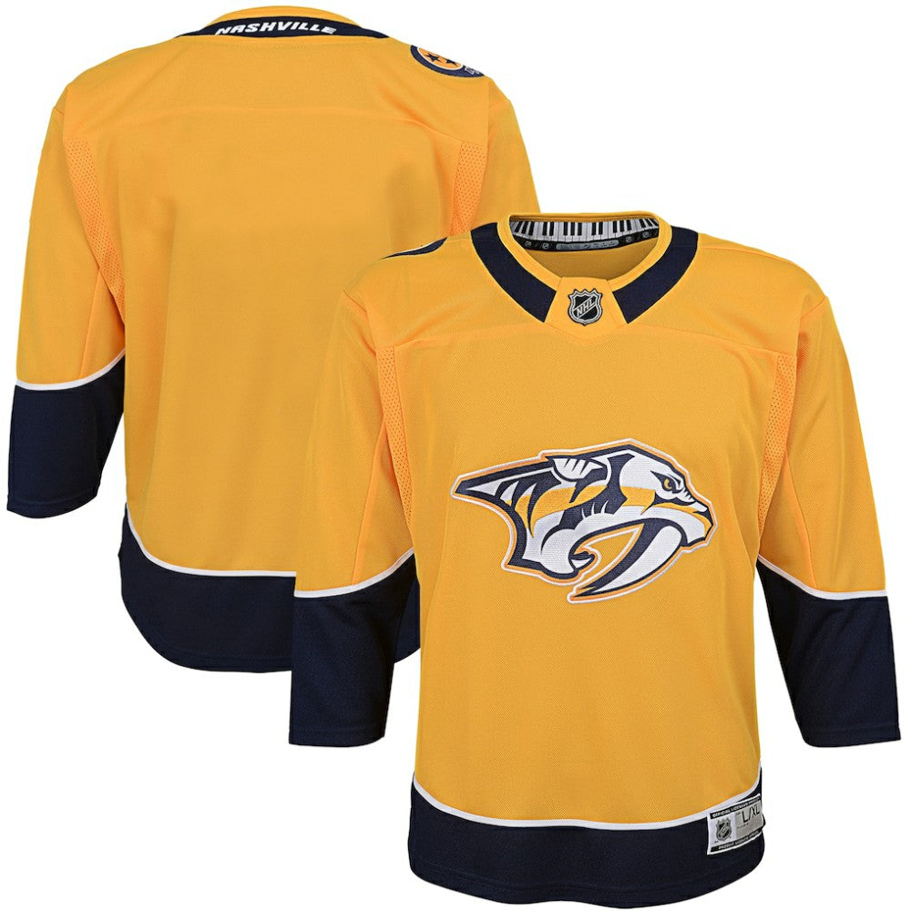 Nashville Predators Youth Home Premier Blank Jersey - Yellow | NHL sale