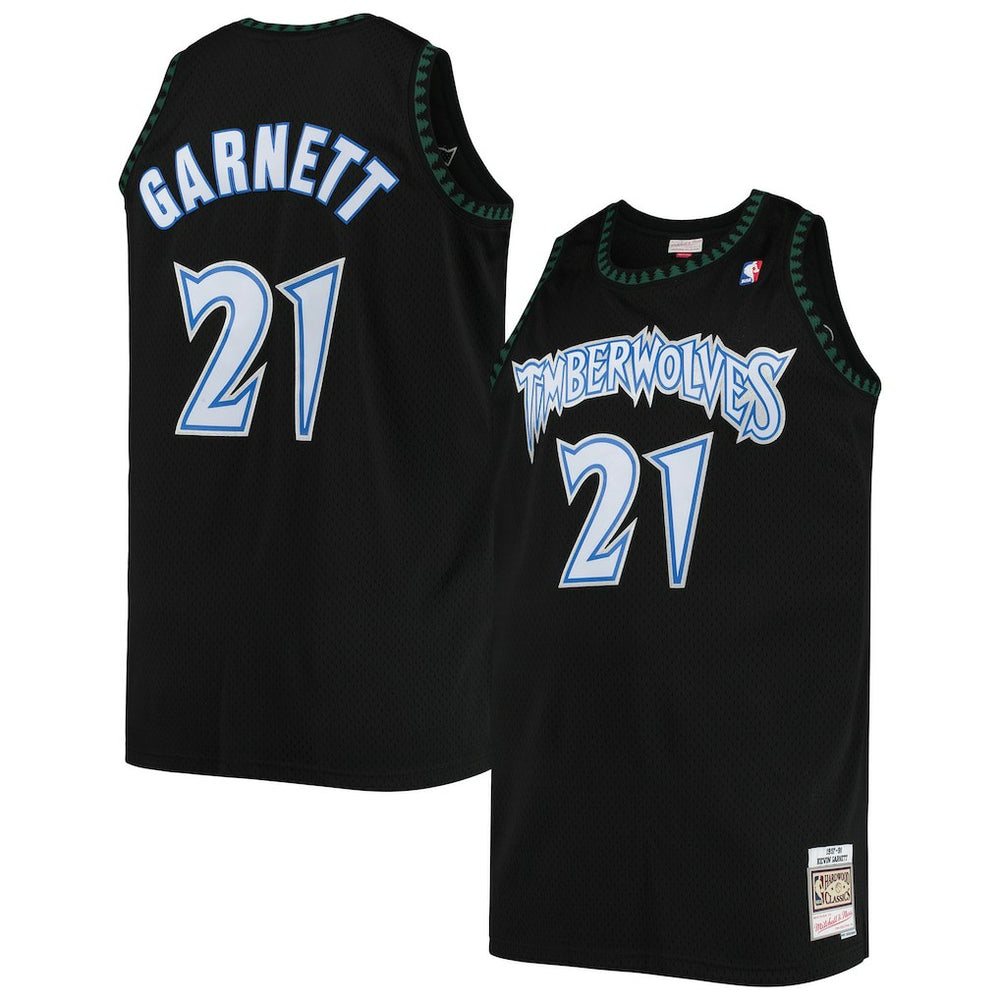 Mitchell & Ness Kevin Garnett Minnesota Timberwolves 1997/98 Big & Tall Hardwood Classics Swingman Jersey Black