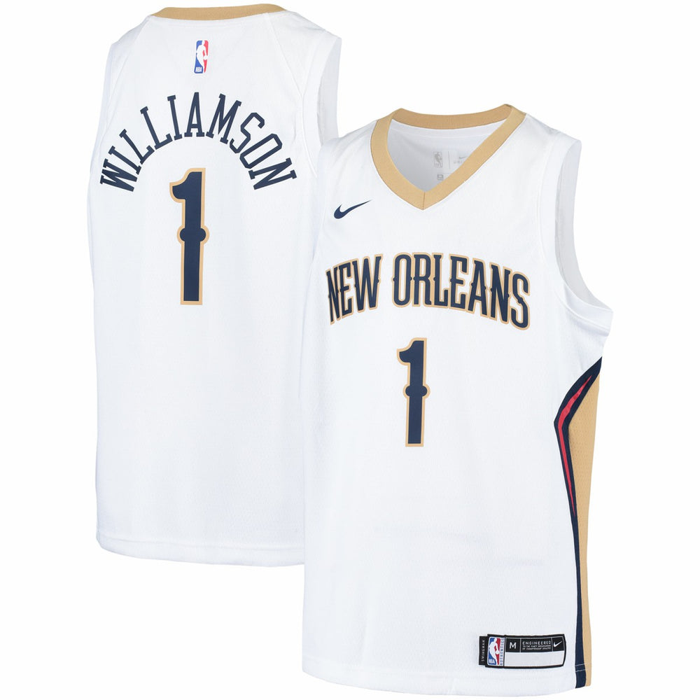 Nike Zion Williamson New Orleans Pelicans Youth Swingman Player Jersey Association Edition White