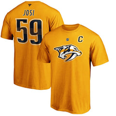 Roman Josi Nashville Predators Fanatics Authentic Stack Player Name & Number T-Shirt - Gold | Fanatics on sale