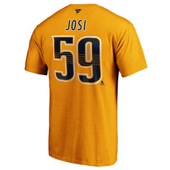 Roman Josi Nashville Predators Fanatics Authentic Stack Player Name & Number T-Shirt - Gold | Fanatics on sale