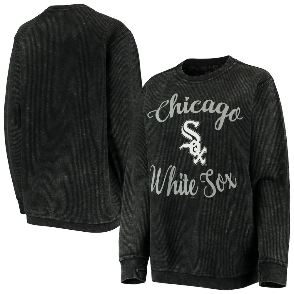 Chicago White Sox G-III 4Her by Carl Banks Women's Script Comfy Cord Pullover Sweatshirt Outlet