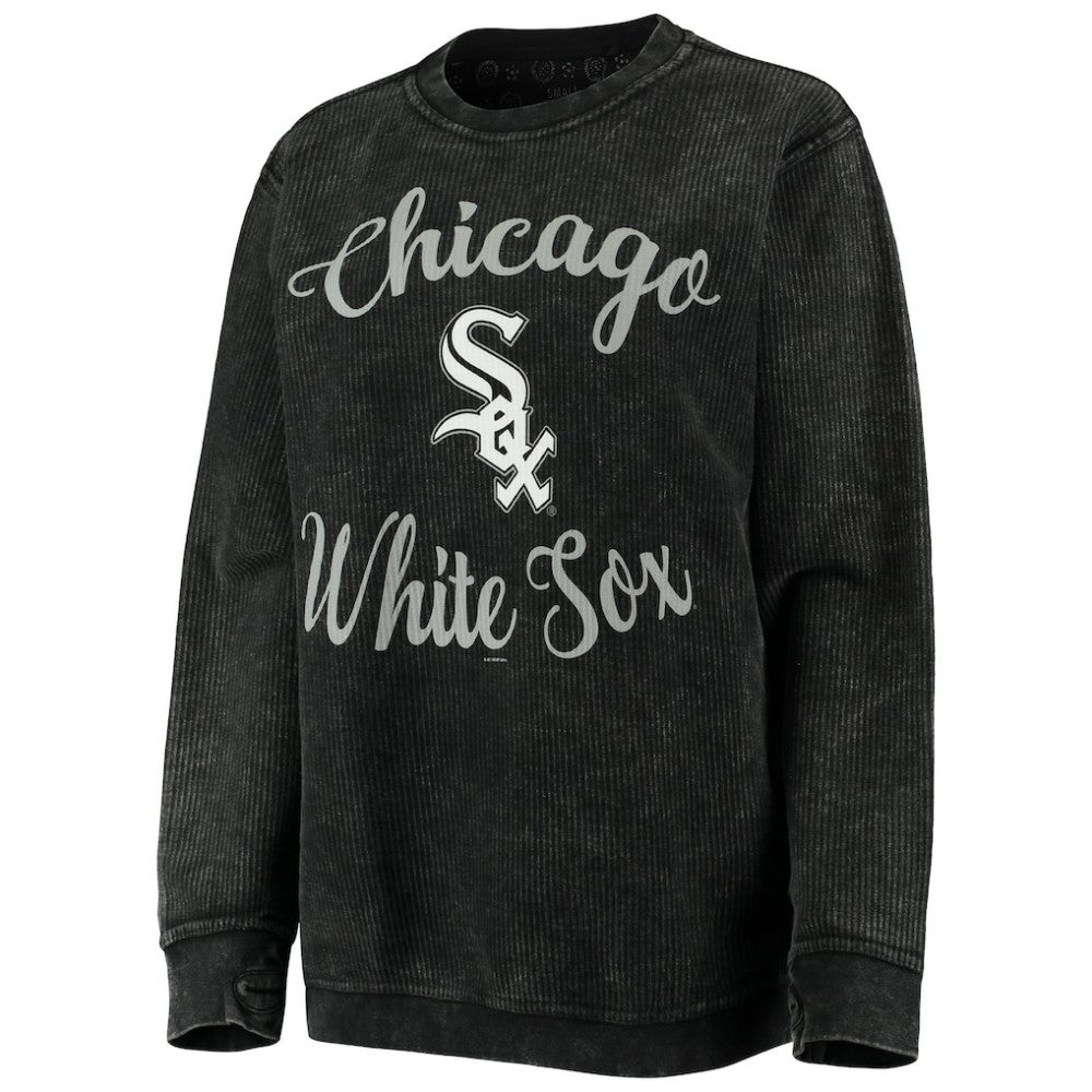 Chicago White Sox G-III 4Her by Carl Banks Women's Script Comfy Cord Pullover Sweatshirt Outlet