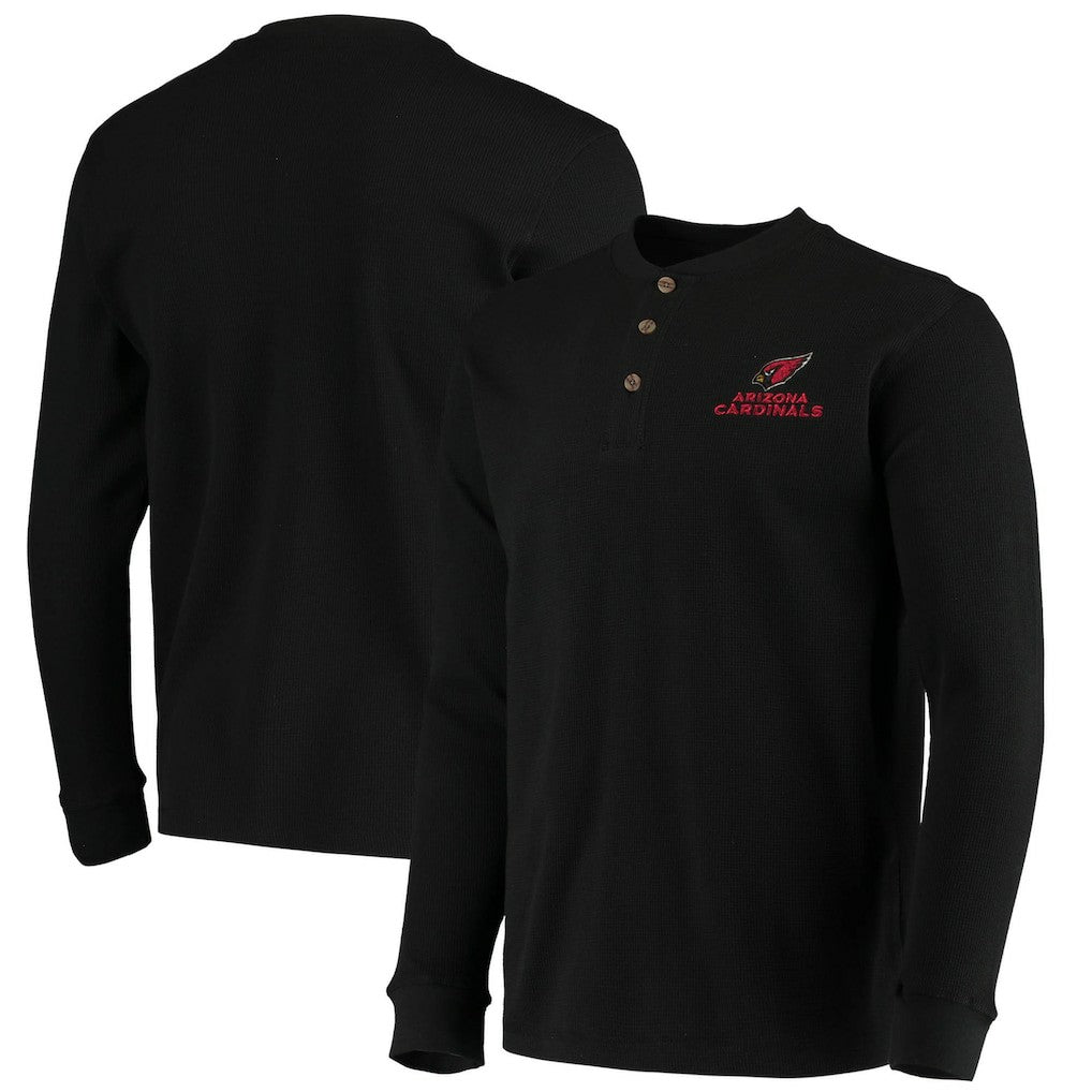 Arizona Cardinals Dunbrooke Logo Maverick Thermal Henley Long Sleeve T-Shirt - Black - NFL