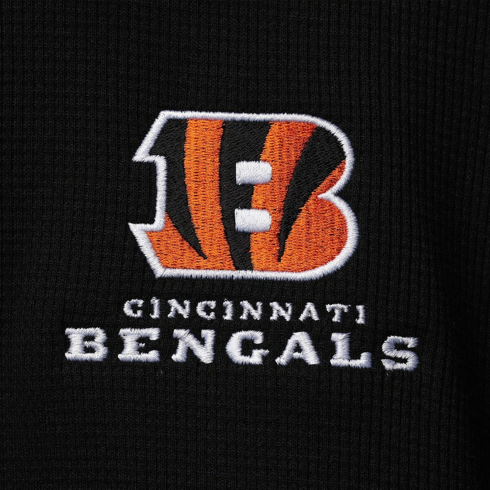 Cincinnati Bengals Dunbrooke Logo Maverick Thermal Henley Long Sleeve T-Shirt - Black - NFL