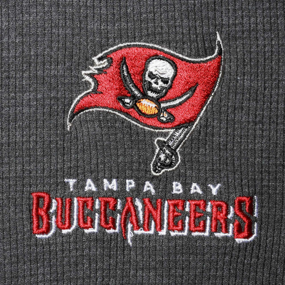 Tampa Bay Buccaneers Dunbrooke Logo Maverick Thermal Henley Long Sleeve T-Shirt - Charcoal - NFL