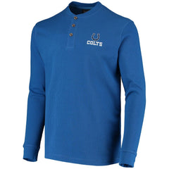 Indianapolis Colts Dunbrooke Logo Maverick Thermal Henley Long Sleeve T-Shirt - Royal - NFL