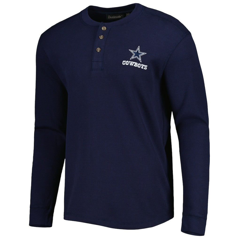 Dallas Cowboys Maverick Thermal Henley Long Sleeve T-Shirt - Navy - NFL
