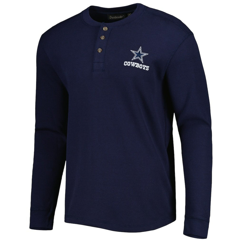 Dallas Cowboys Maverick Thermal Henley Long Sleeve T-Shirt - Navy - NFL