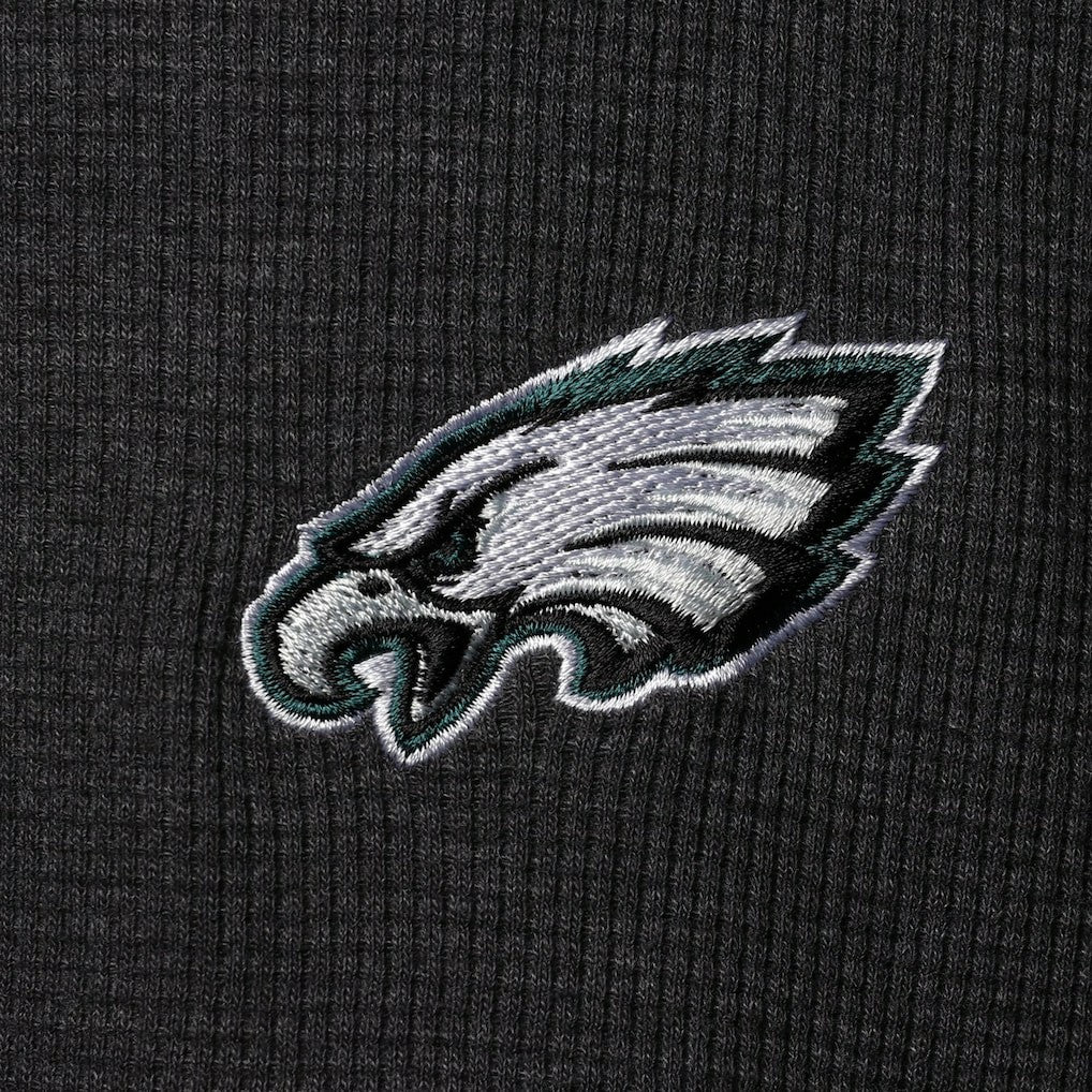 Philadelphia Eagles Dunbrooke Logo Maverick Thermal Henley Long Sleeve T-Shirt - Charcoal - NFL