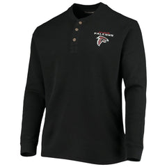 Atlanta Falcons Dunbrooke Logo Maverick Thermal Henley Long Sleeve T-Shirt - Black - NFL
