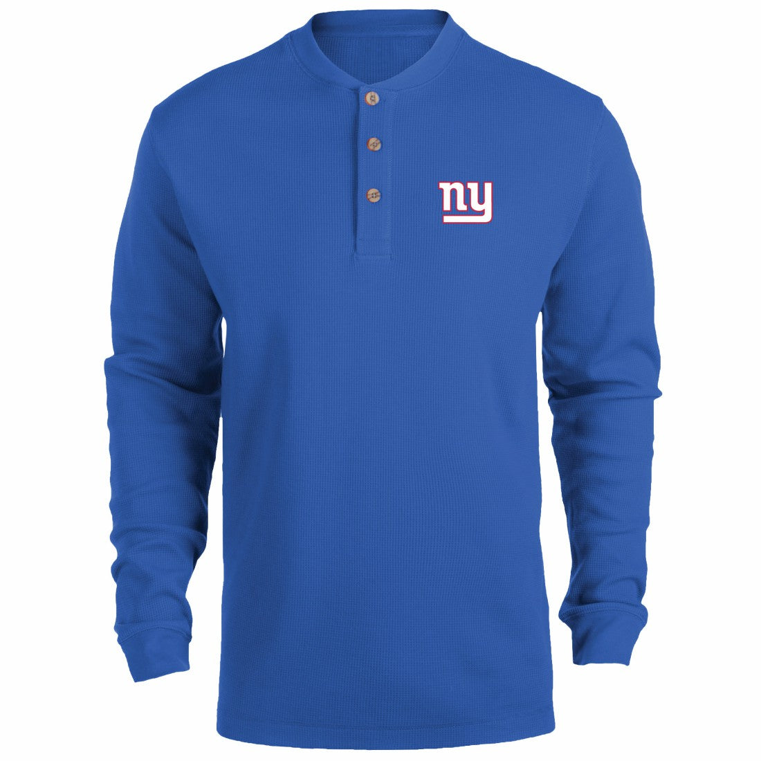 New York Giants Dunbrooke Logo Maverick Thermal Henley Long Sleeve T-Shirt - Royal - NFL