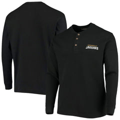 Jacksonville Jaguars Dunbrooke Logo Maverick Thermal Henley Long Sleeve T-Shirt - Black - NFL
