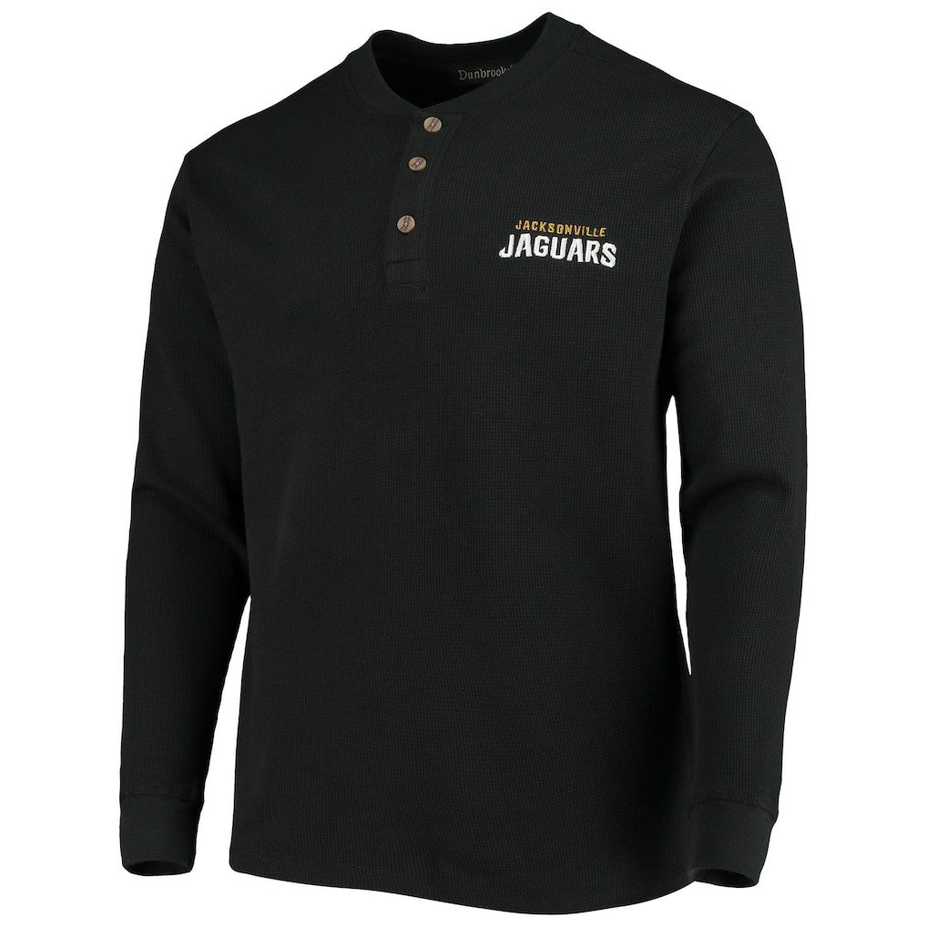 Jacksonville Jaguars Dunbrooke Logo Maverick Thermal Henley Long Sleeve T-Shirt - Black - NFL