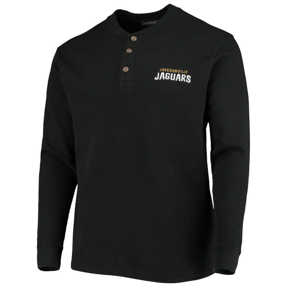 Jacksonville Jaguars Dunbrooke Logo Maverick Thermal Henley Long Sleeve T-Shirt - Black - NFL