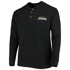 Jacksonville Jaguars Dunbrooke Logo Maverick Thermal Henley Long Sleeve T-Shirt - Black - NFL