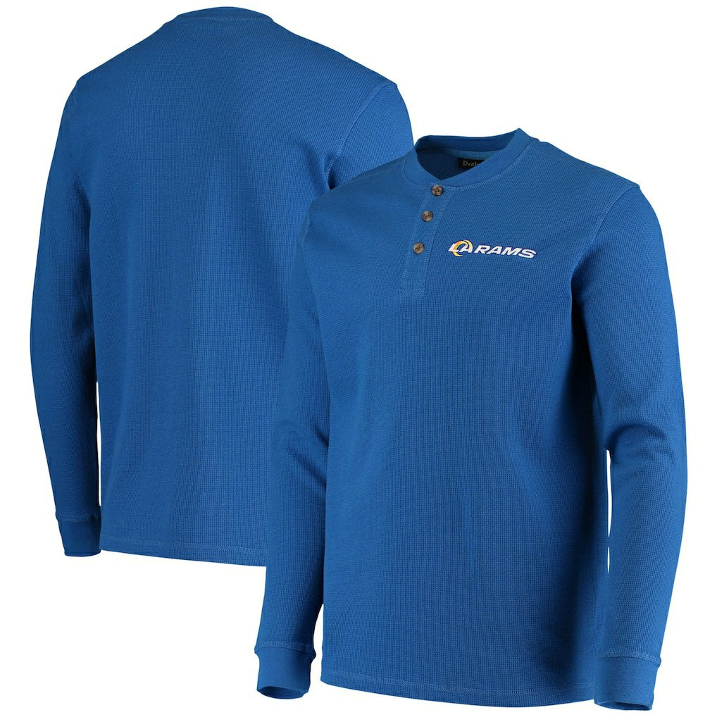 Los Angeles Rams Dunbrooke Logo Maverick Thermal Henley Long Sleeve T-Shirt - Royal - NFL