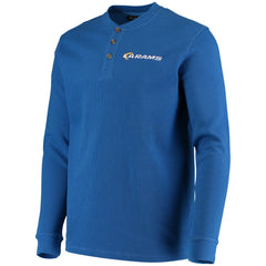 Los Angeles Rams Dunbrooke Logo Maverick Thermal Henley Long Sleeve T-Shirt - Royal - NFL