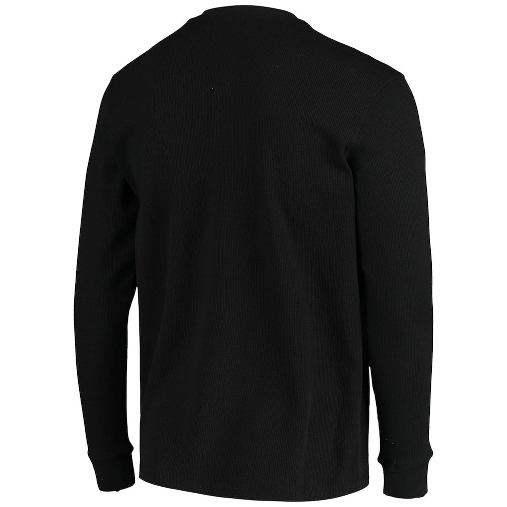 Las Vegas Raiders Dunbrooke Logo Maverick Thermal Henley Long Sleeve T-Shirt - Black - NFL