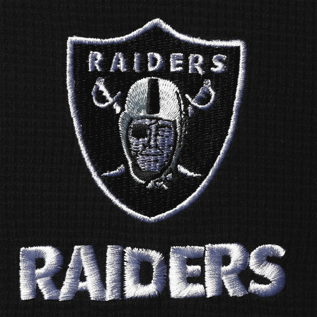 Las Vegas Raiders Dunbrooke Logo Maverick Thermal Henley Long Sleeve T-Shirt - Black - NFL