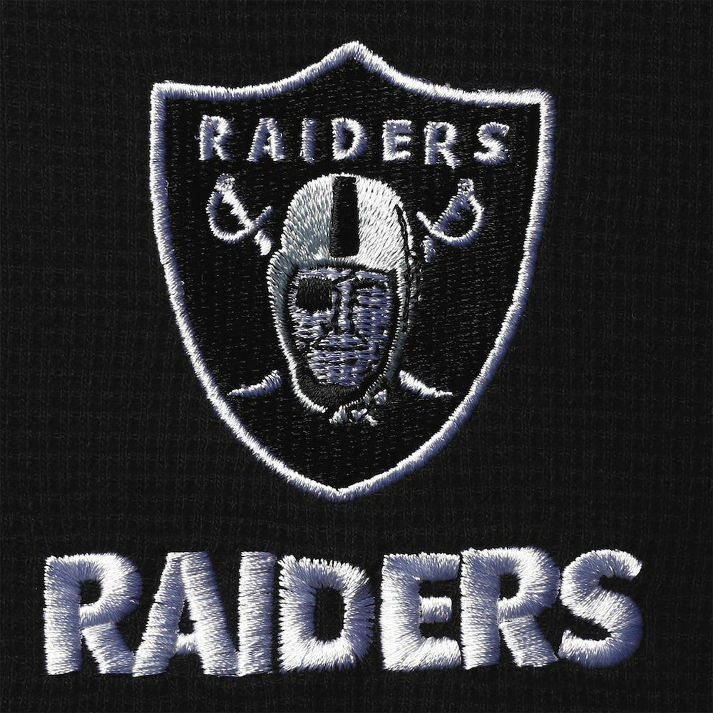 Las Vegas Raiders Dunbrooke Logo Maverick Thermal Henley Long Sleeve T-Shirt - Black - NFL