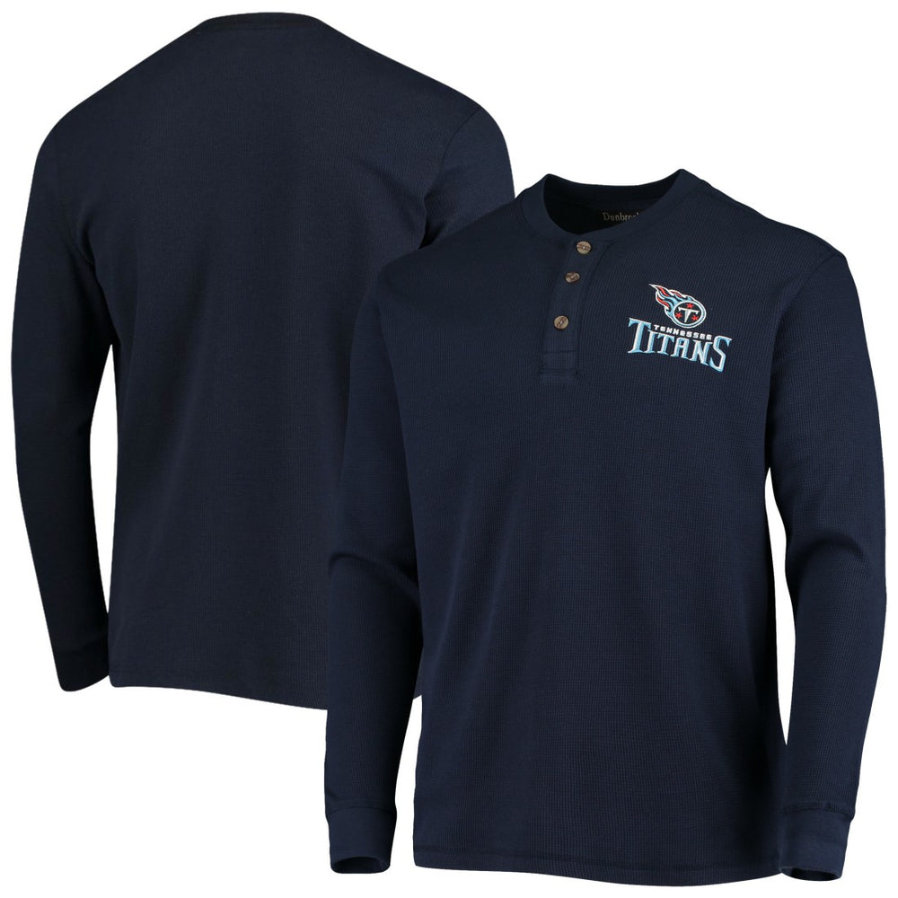 Tennessee Titans Dunbrooke Logo Maverick Thermal Henley Long Sleeve T-Shirt - Navy - NFL