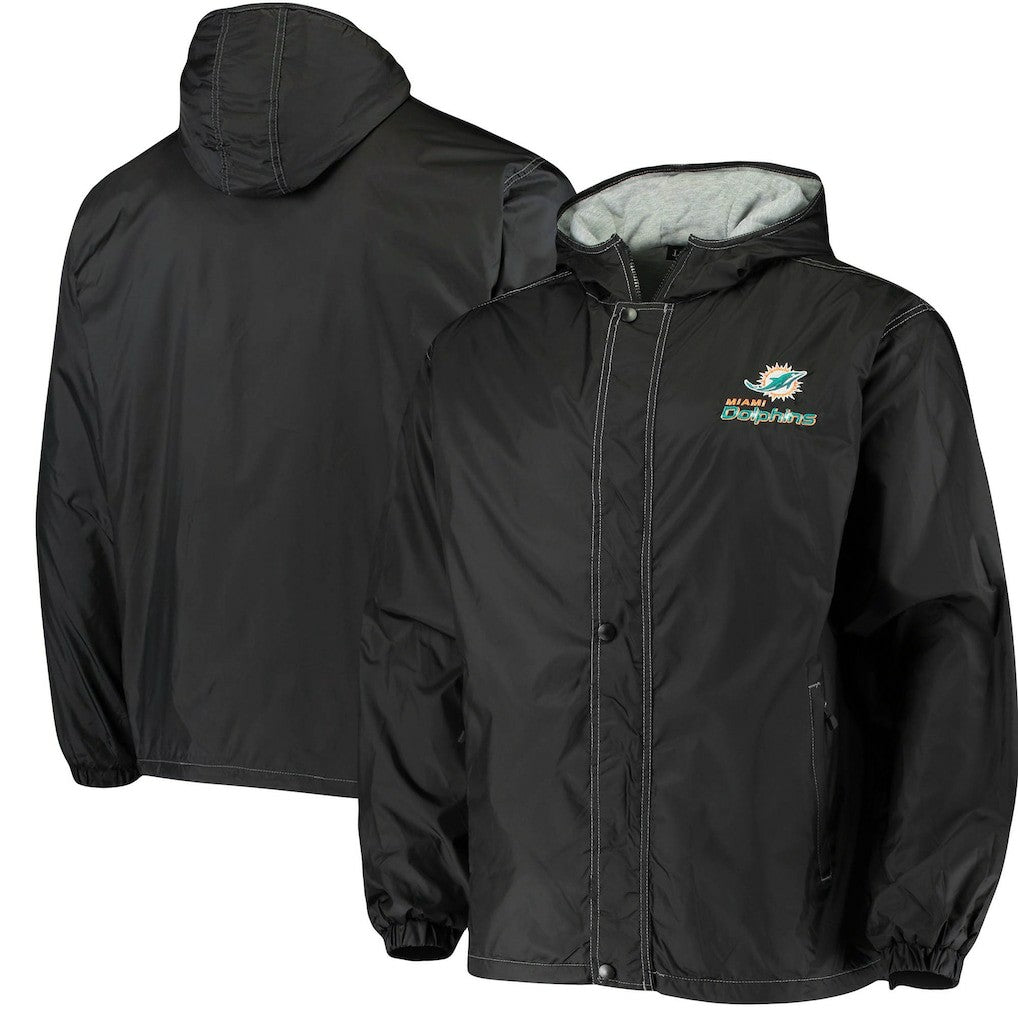 Miami Dolphins Dunbrooke Logo Legacy Stadium Full-Zip Jacket- Black - NFL