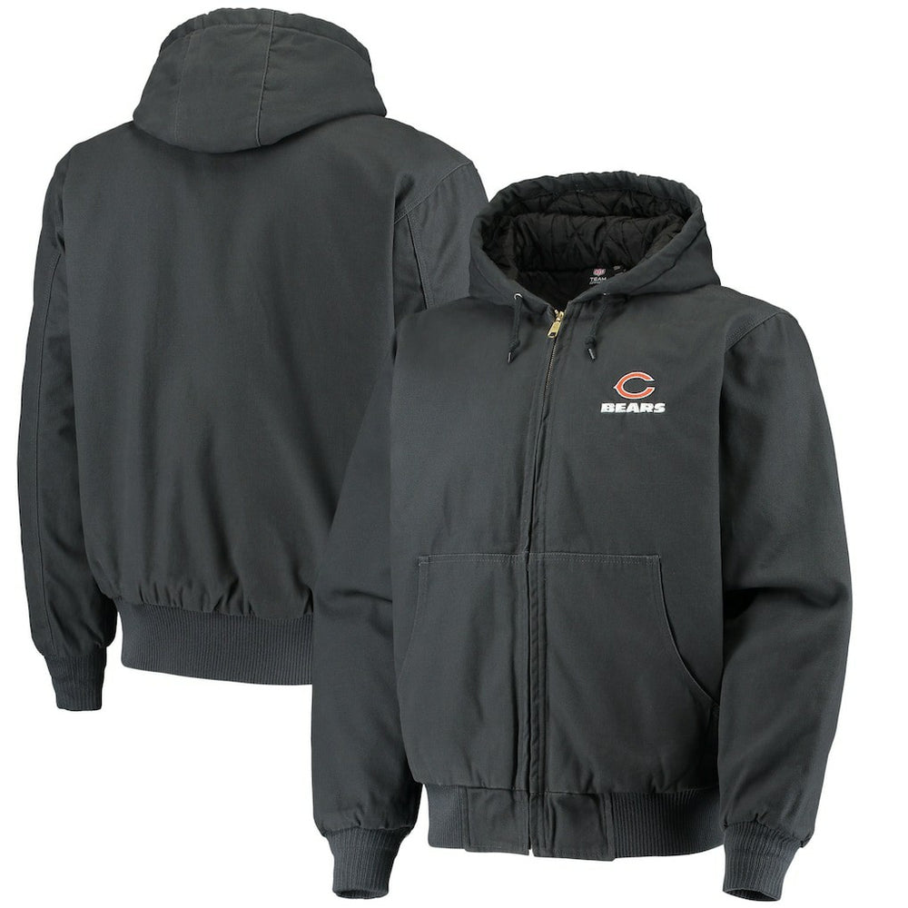 Chicago Bears Dunbrooke Dakota Cotton Canvas Hooded Jacket - Navy - NFL