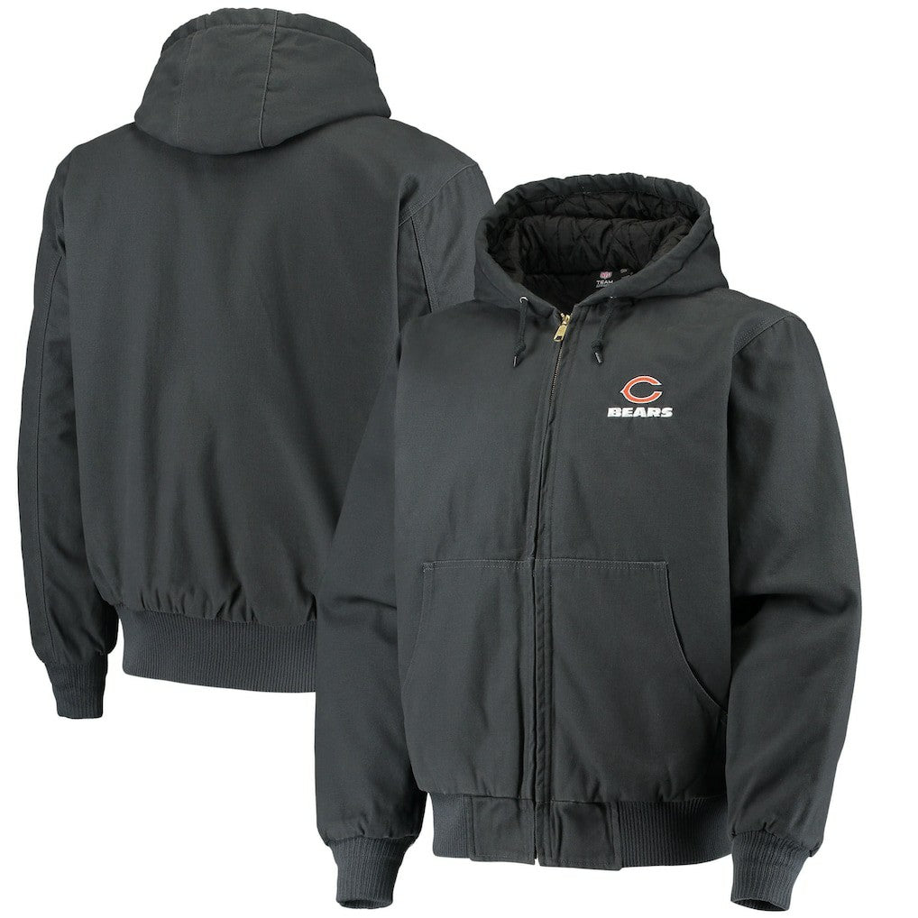 Chicago Bears Dunbrooke Dakota Cotton Canvas Hooded Jacket - Navy - NFL